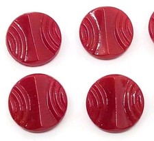 6 14mm Vintage 1930s DARK RED