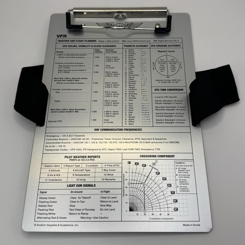 Asa aluminum kneeboard vfr - kneeboard,
