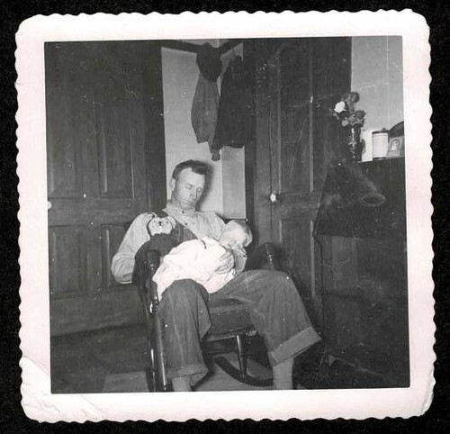 Both man dad baby - &, sleeping