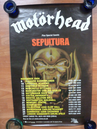 Motorhead original tour poster