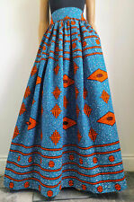 ZANELE African Print Full Length / Maxi Skirt 100 % Wax Cotton Handmade UK