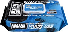 UltraGrime Pro Multiuse Industrial Strength Wet Wipes XXL+ in Packs of 100