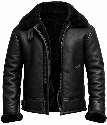 Men raf black sheepskin - raf,