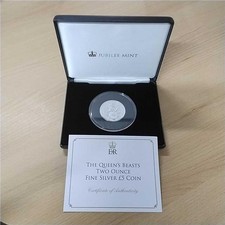 2020 The Queens Beasts White Lion Of Mortimer 2oz 999.9 Silver Cased