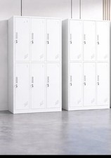 White steel locker - white,