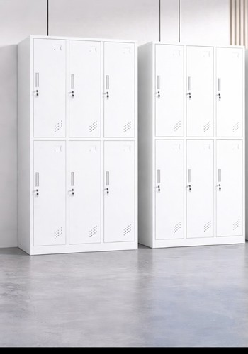 White steel locker - white,