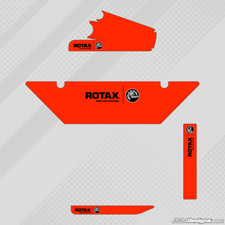 FLUORESCENT RED EUROPEAN STYLE ROTAX DD2 RADIATOR STICKER KIT - KARTING