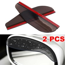 Rear View Wing Mirror Rain Visor Deflectors Universal Black Tinted Pair Car