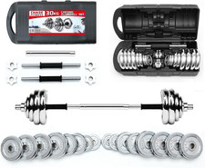 Chrome Cast Iron Dumbbells