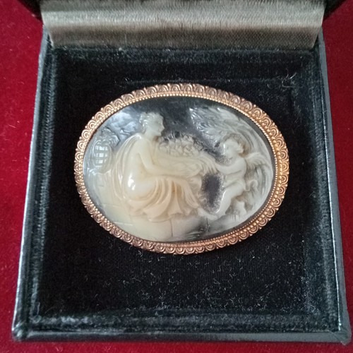 Lovely vintage blue grey cameo - lovely,