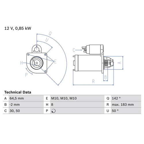Bosch starter motor - motor, 12v