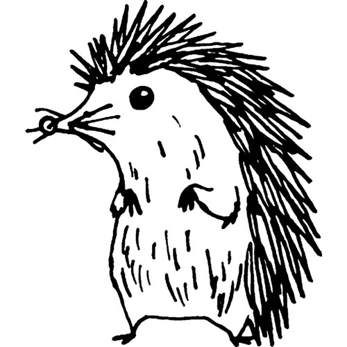 Hedgehog unmounted rubber - 'hedgehog',