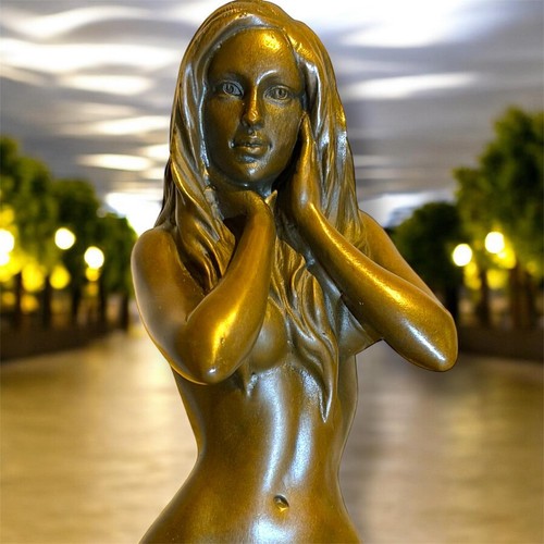 Bronze sculpture woman statue - woman,