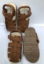 Boys Sandals Size 8 George Fisherman Style Tan Adjustable Straps New Two Pairs