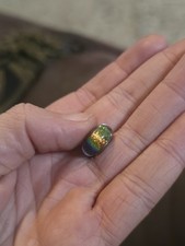 Chamilia Rainbow Iridescent Multi Chrome Shift Murano Charm Bead 925 Silver Ends