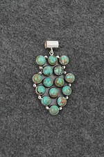 Turquoise & Sterling Silver Pendant - Martin Perry