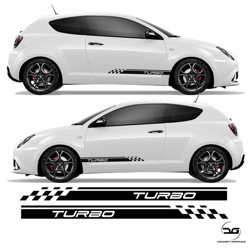 Turbo half side stripe vinyl - side,