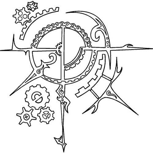 Steampunk motif unmounted - 'steampunk, motif'