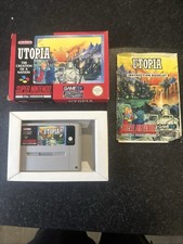 Super Nintendo Game Rare Utopia SNES PAL Boxed with Manual Tested Working UK PAL
