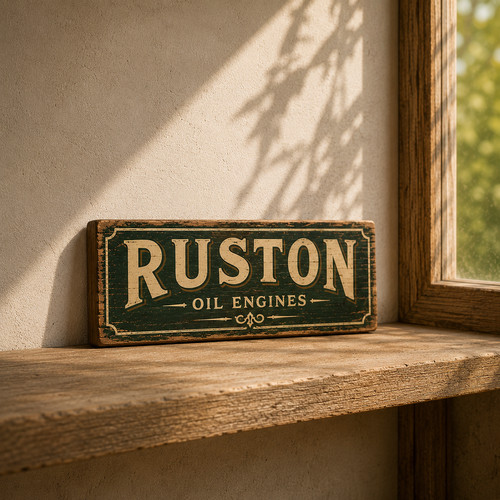Ruston engine sign vintage - engine,