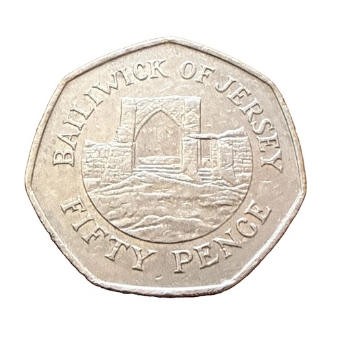 Bailiwick jersey 50p coin - of,