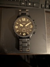 Fossil Nate Chronograph Watch - Black