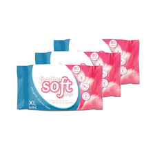 Extra Large Wet Wipes Adults 30X20Cms 240 Wipes Feather Soft Body Cleansing