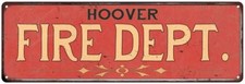 HOOVER FIRE DEPT. Home Decor Metal Sign Police Gift 106180013376