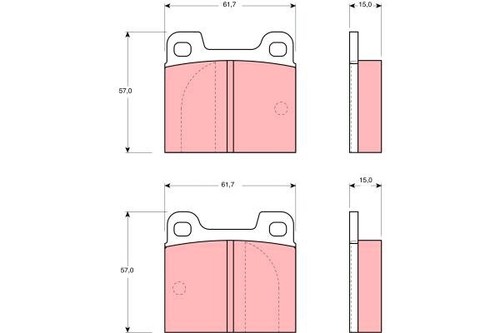 Trw gdb142 brake pads - gdb142,