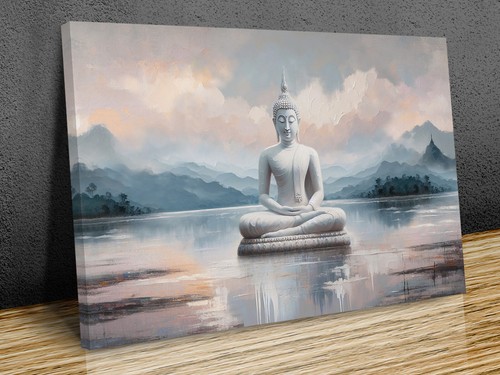 Buddha lake skies - lake, wall