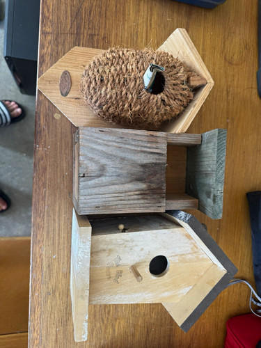 Lot wooden bird houses - lot, 3
