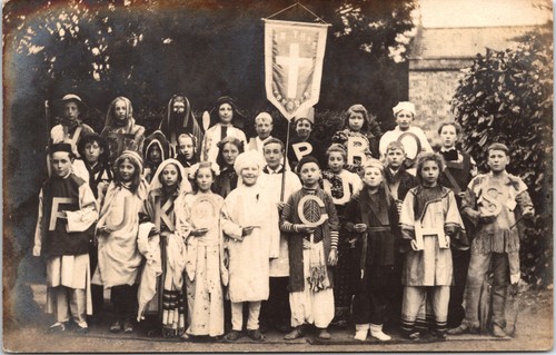 Children holding letters - children,