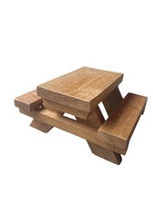 Solid Oak Bird Feeder Picnic