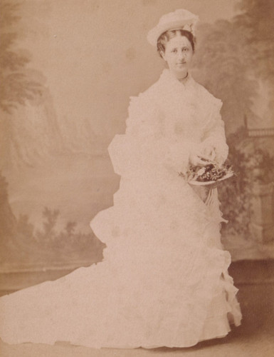Victorian cdv photo lady white - photo,