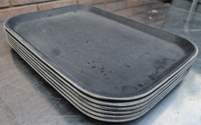 NON SLIP SERVING WAITER TRAYS X 6 RECTANGULAR EZ00787 35 X 27CM (14X10") £12+VAT