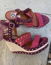 RRP€650 LANVIN Suede Leather Wedge Espadrille Shoes US7 UK5 EU38 Embellished