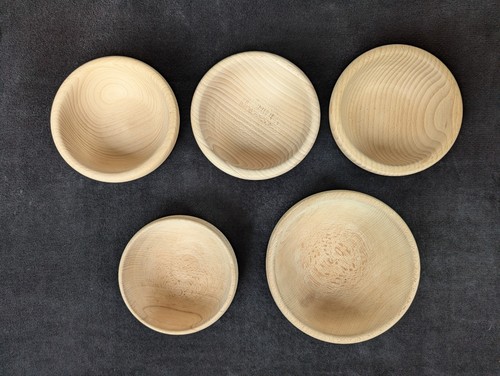 Wooden wood footed bowls - wooden,