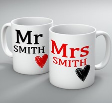 Mr & Mrs Personalised Mugs