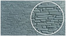 Wills SSMP232 Grey Slate Walling x 4 Sheets Model Railway OO Gauge Plastic