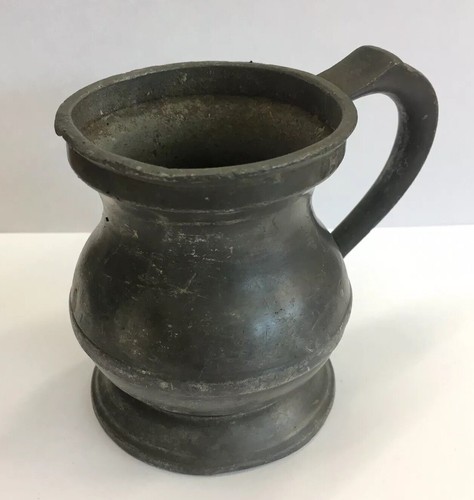 Antique pewter gill measure - gill,