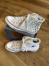 Studded Optical White High Top Converse Size Uk  5