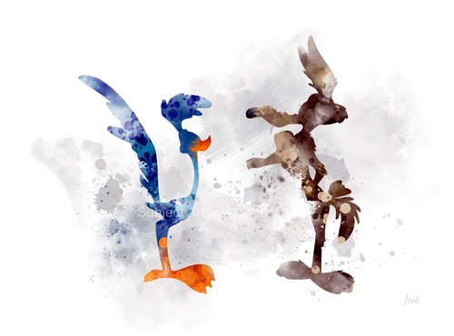 Art print wile coyote - print,