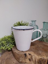 enamel Measuring Jug. White In