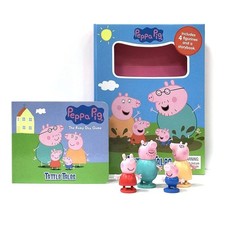 Peppa Pig Tattle Tales Activity Books for kids 12-page storybook 4 figurines #23
