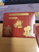 AVON CHRISTMAS TREE DECORATIONS - VINTAGE 1980`S- BRASS - CANDLE - 2 X ANGELS