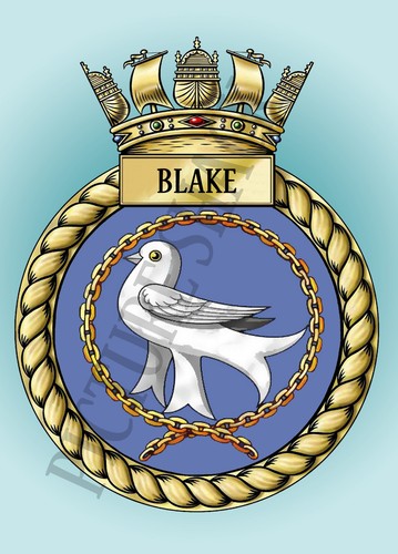 Hms blake crest metal - blake, a