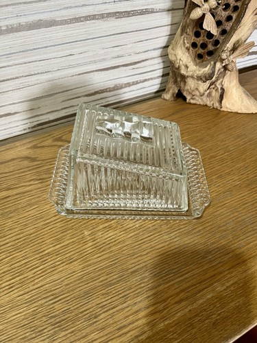 Vintage clear glass - vintage, butter
