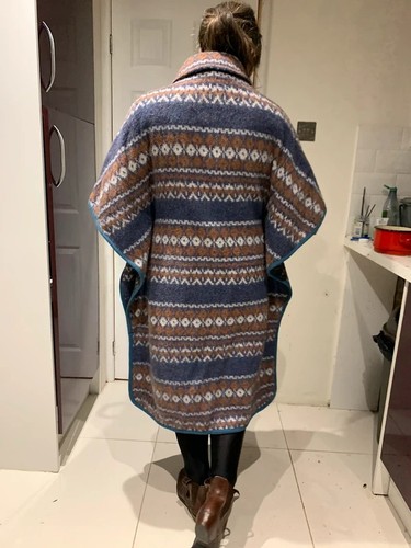 Warm felted coat cape - coat, blanket
