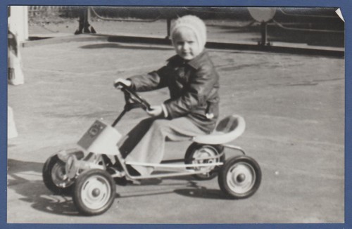 Handsome child rides - , a