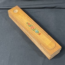 Vintage wooden pencil box - vintage,